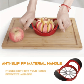 1Pcs 4.72 Inch 12-Blade Apple Cutter Slicer, Heavy Duty Fruit Corer Slicer, Multi-Use Kitchen Tool for Pear Onion Tomato