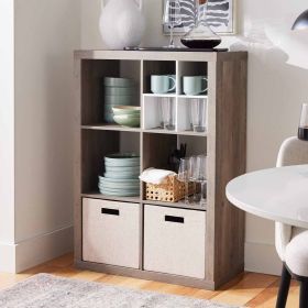 6 Cube Storage Organizer, Rustic Gray
