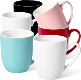 16 oz Large Coffee Mugs Set of 6 Ceramic Coffee Mug White Coffee Cups Tea Cups Idea Gift for Women Men House Warming Gifts New Home Office